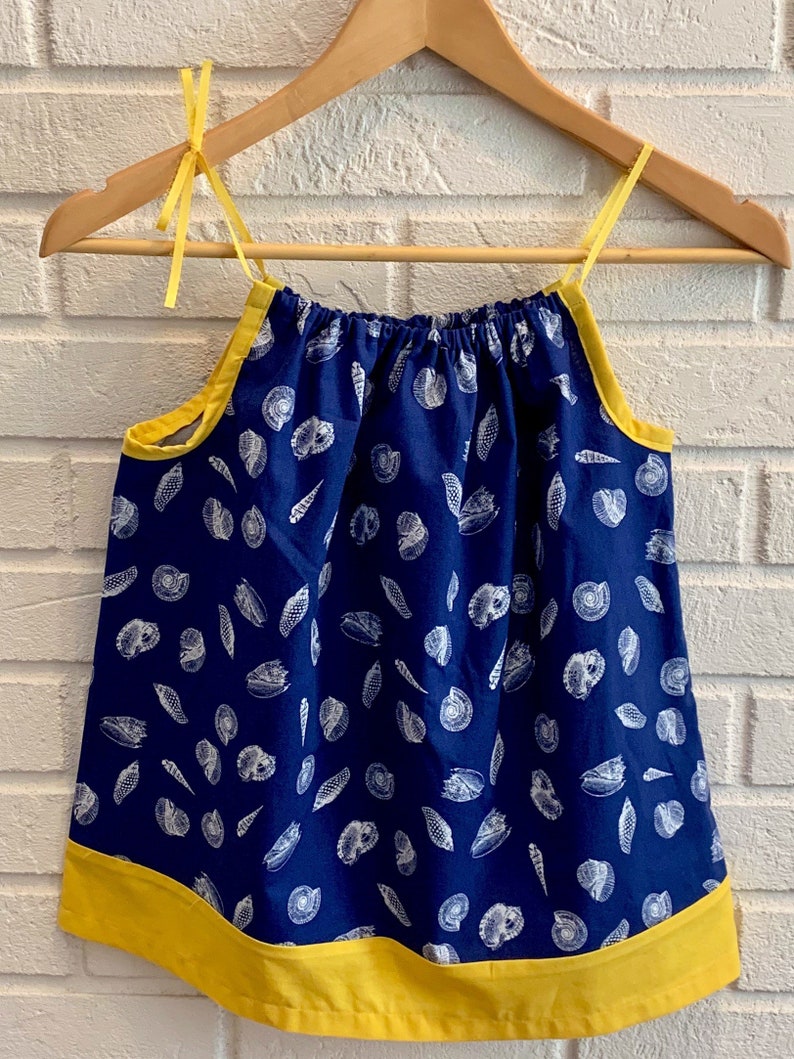 4T sun dress 2T pillowcase dress girls dress summer dress 3T toddler dress Sea Shell Dress