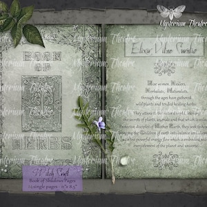 Healing Herbs No 1 Book of Shadows Grimoire Witchcraft Digital Journal Kit Garden Wildcraft