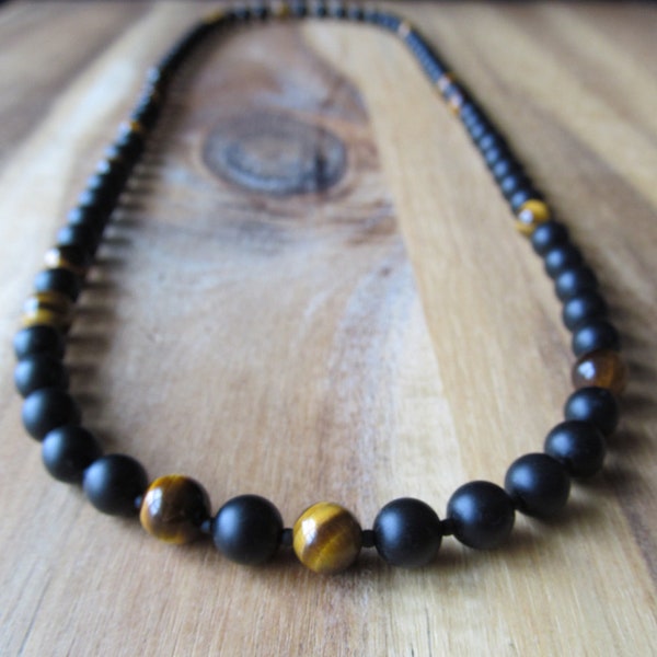 Natural 13x18mm Yellow Tger's Eye Oval Gemstone Beads Necklace 18'' | eBay