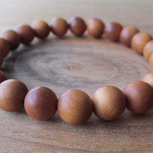 Sandalwood Bracelet: 6mm/8mm/10mm Wood Bead Jewelry Gift