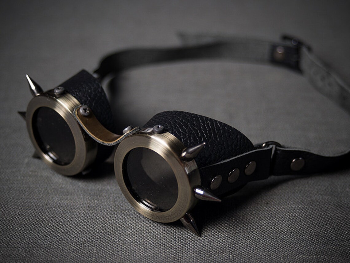 Steampunk Cybergoth Goggles Victorian Goggles Steam Punk Etsy