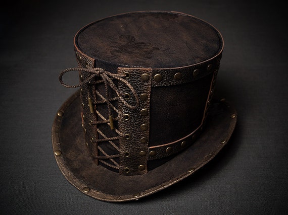 mens fancy dress accessory VICTORIAN OLD ENGLAND TOP HAT WITH GOLD BELT