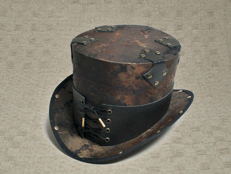 Brand New Burning man Costume Dress up Steampunk Brown TOP Hat Halloween Party