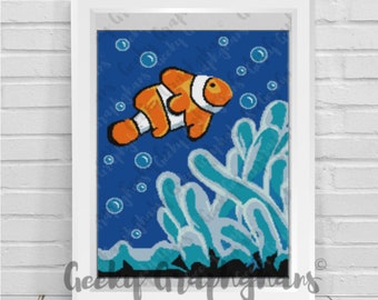 Clownfish Crochet Graphghan Pattern
