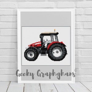 Tractor Crochet Graphghan Pattern Mini C2C