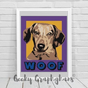 Dachshund Woof Crochet Graphghan Pattern