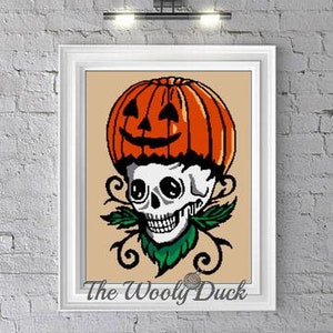Pumpkin Skull Crochet Graphghan Pattern