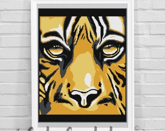 Tiger Eyes Crochet Graphghan Pattern