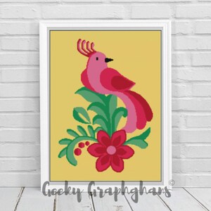 Pink Bird Crochet Graphghan Pattern