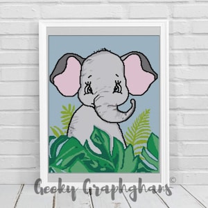 Cute Elephant Crochet Graphghan Pattern