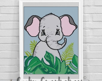 Elephant Graphgans Elle Elephant - Graphghan Crochet Pattern - Etsy