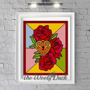 Rose Locked Crochet Graphghan Pattern