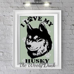 I Love My Husky Crochet Graphghan Pattern