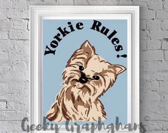 Yorkie Rules! Crochet Graphghan Pattern