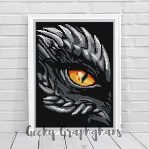 Dragon Eye Graphghan Häkelmuster mini c2c stitch Full size