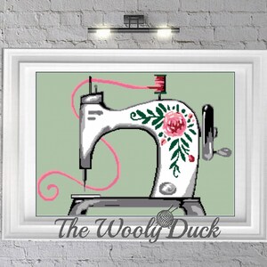 Sewing Machine crochet graphghan pattern