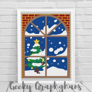Winter Window Crochet Graphghan Pattern