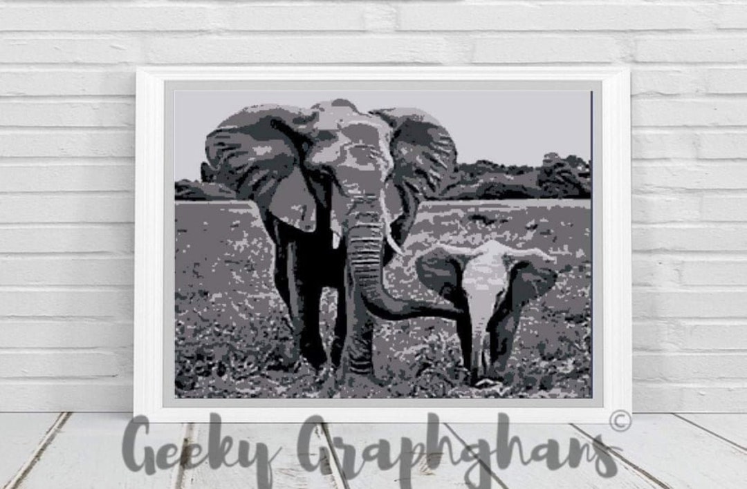 Elephant Graphgans Elephants Photoghan Crochet Graphghan Pattern - Etsy