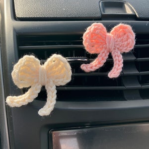 Crochet Bow Vent Clip | Bow Vent Clip