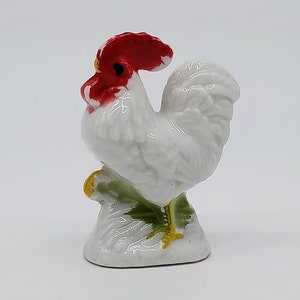Vintage Porcelain Hand Painted Chicken Rooster Farm Animal Figurine