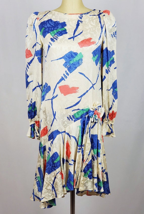 Vintage Lillie Rubin Abstract Pattern 1980s Drop W