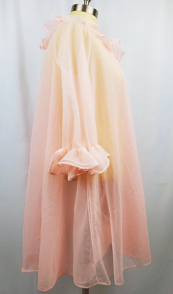 Vintage Pale Pink 1950s Double Layer Chiffon Unio… - image 2