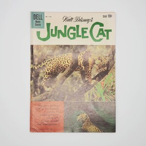 Vintage Walt Disney&#39;s &quot;Jungle Cat&quot; Book - Disney Collectible - Vintage Magazine - Children&#39;s Book - Nature - Animals - Wildlife - 1950s