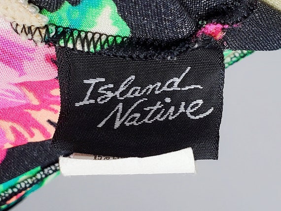 Vintage Island Native 1980s Floral One-Piece Swim… - image 8