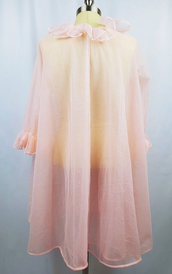 Vintage Pale Pink 1950s Double Layer Chiffon Unio… - image 4