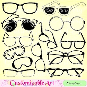 Glasses Clipart Digital Glasses Clip Art Eyeglasses Sunglasses Eye Glasses Clipart Images Graphics Printables Eye Glasses Eye Wear Clipart