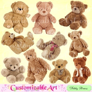 Teddy Bear Clipart Digital Teddy Bear Clip Art Images Graphics Brown Teddy Bear Soft Cuddly Cute Realistic Stuffed Teddy Bears Teddies PNG