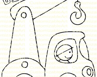 Construction Party Favor Crane Truck Birthday Printables Coloring Page Sheet Theme Supplies