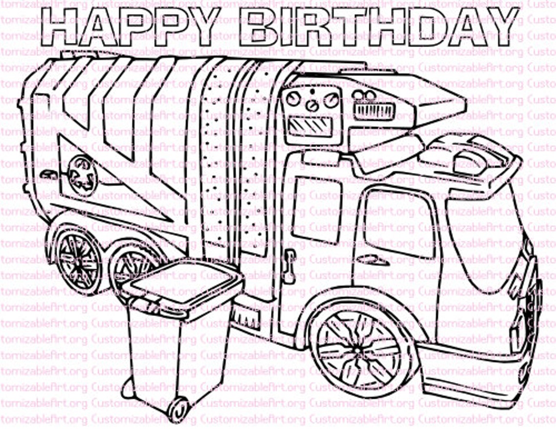Garbage Truck Coloring Page Mytebarcode