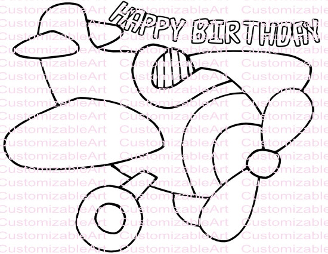 Plane Birthday Party Air Plane Party Printables Plane Coloring Page ...