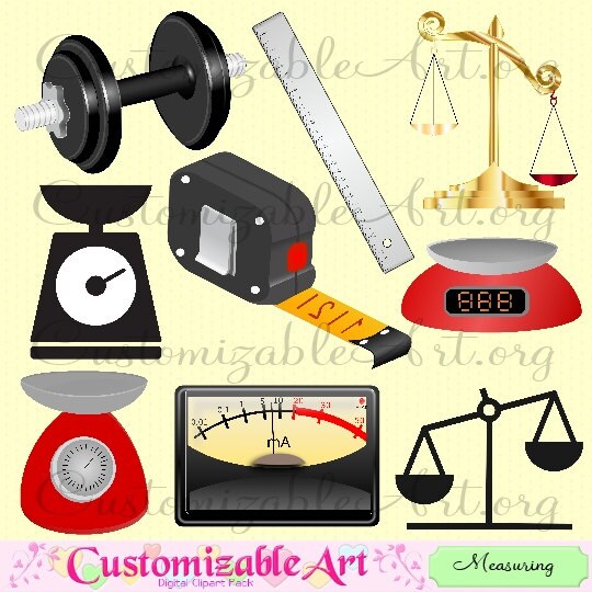 Measuring Scales Clipart Digital Scale Clip Art Dumbbell Ruler Meter