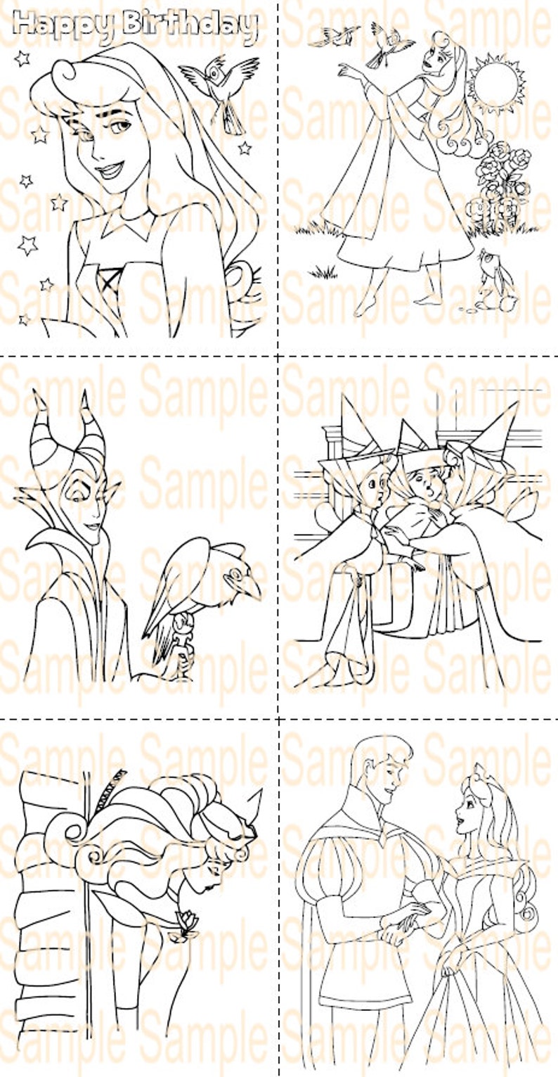 Sleeping Beauty Party Favor Printable Sleeping Beauty Coloring Book Sheet Pages Aurora ...