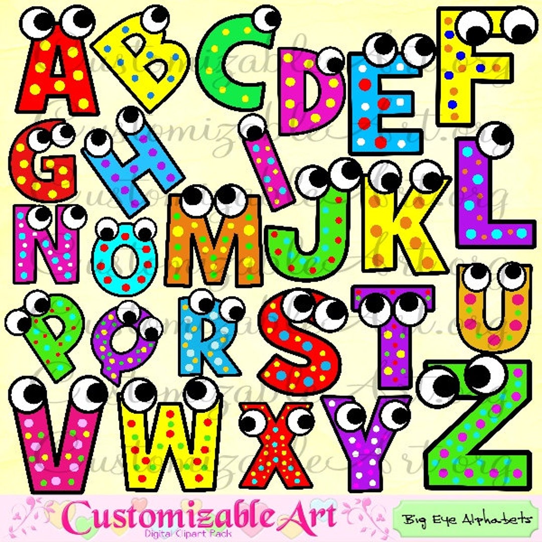 Alphabet Clipart Digital Alphabet Clip Art Images Upper Case Letters of