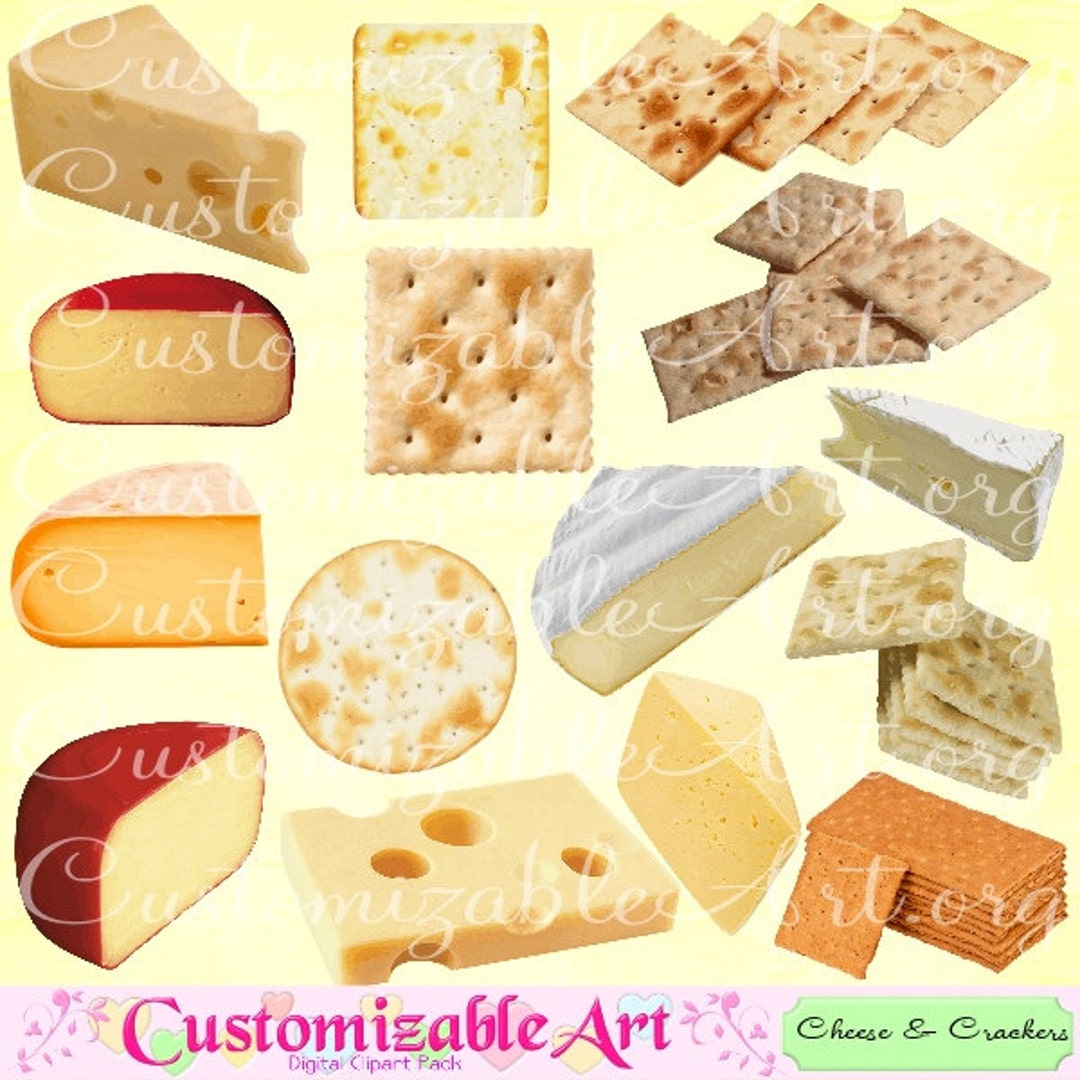 Cheese Cracker Clipart Digital Swiss Cheese Block Cracker Clip Art