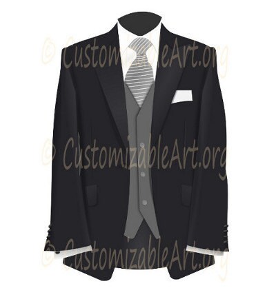 Black Suit Tie and Vest T-shirt by JerryWLambert #Aff