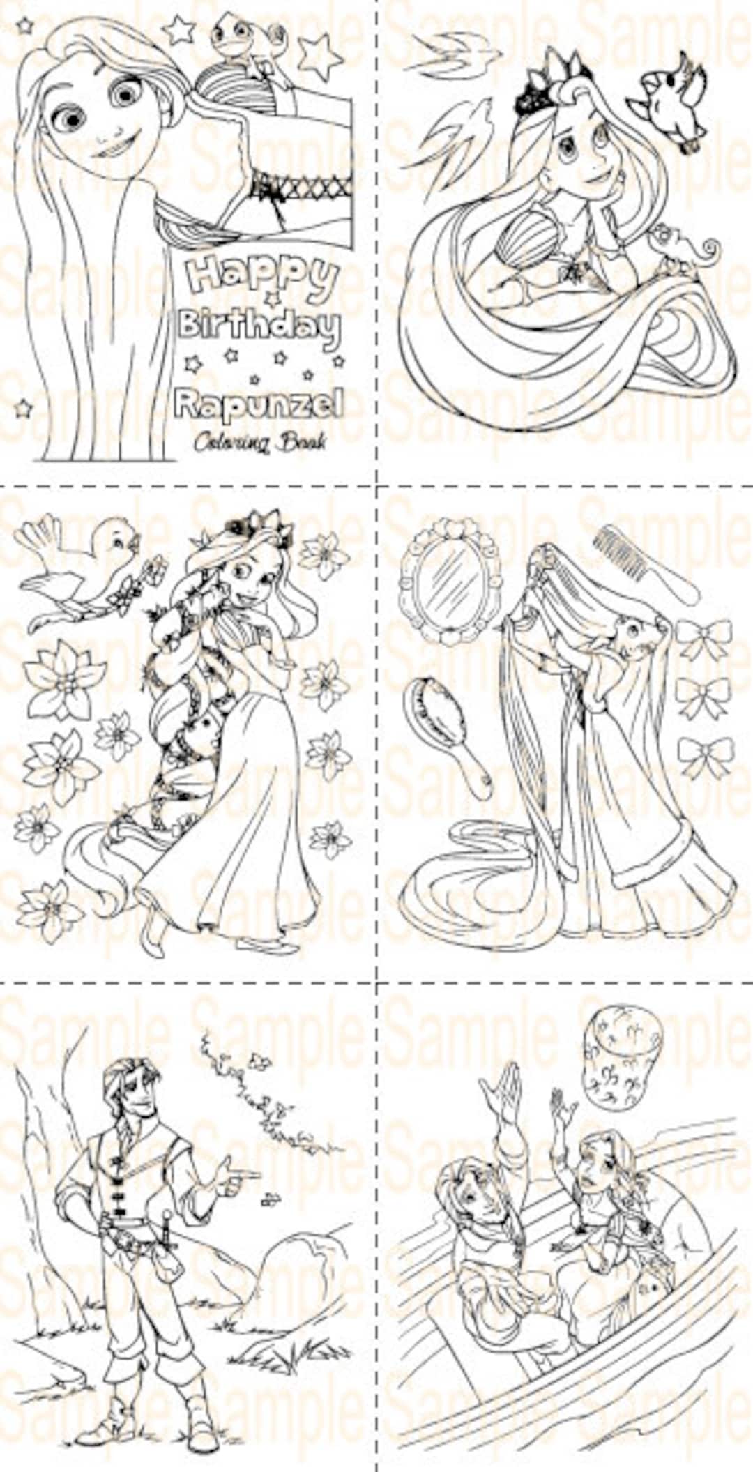 Rapunzel Coloring Book Rapunzel Birthday Party Printables Coloring