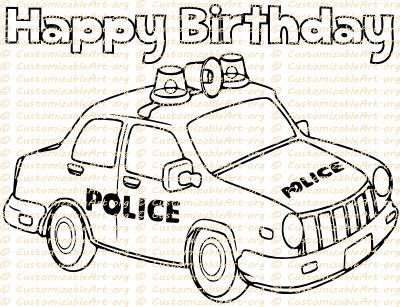 Police Car Coloring Page Printable Police Car Coloring Sheet Cop Car Policeman Colouring Birthday Party Supplies Printables Coloring PDF