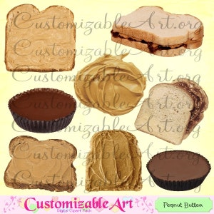 Peanut Butter Clipart Digital Peanut Butter Jelly Sandwich Peanut Butter Cup Clip Art Soft Crunchy Peanut Spread Peanut Jam Images Graphics