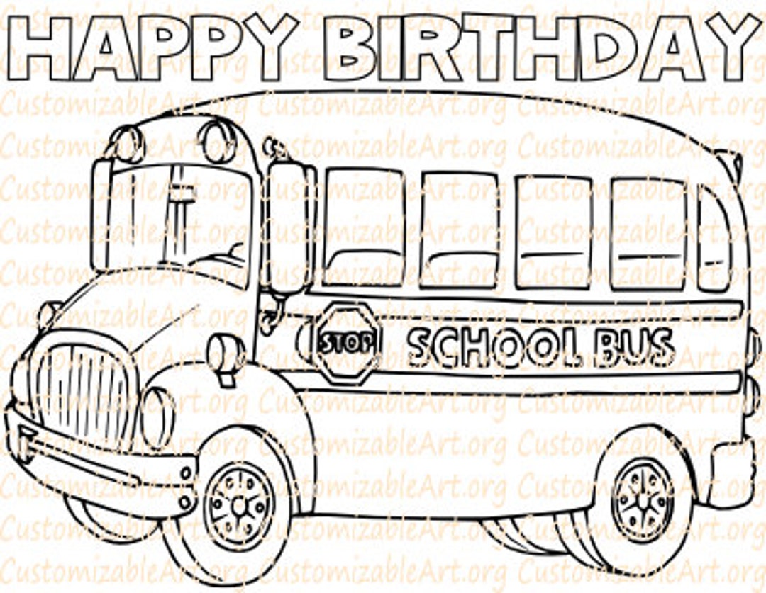School Bus Party Favor Schoolbus Birthday Party Printables Party ...