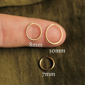 Set of Tiny Gold Hoops, Gold Cartilage Hoops, Piercing Cartilage Earring, 20 Gauge Hoops, Simple Tiny Hoops, Tiny Hoop Gold Earrings
