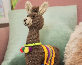 Llama Marrón Amigurumi