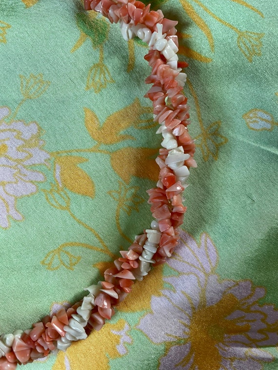 Vintage Coral Choker Necklace/ Coral Necklace / V… - image 5