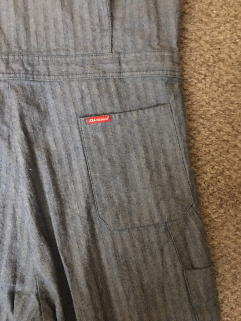 Vintage Dickies Coveralls Vintage Herringbone Denim Coveralls Size 46T Plus Size Vintage Unisex Free Shipping