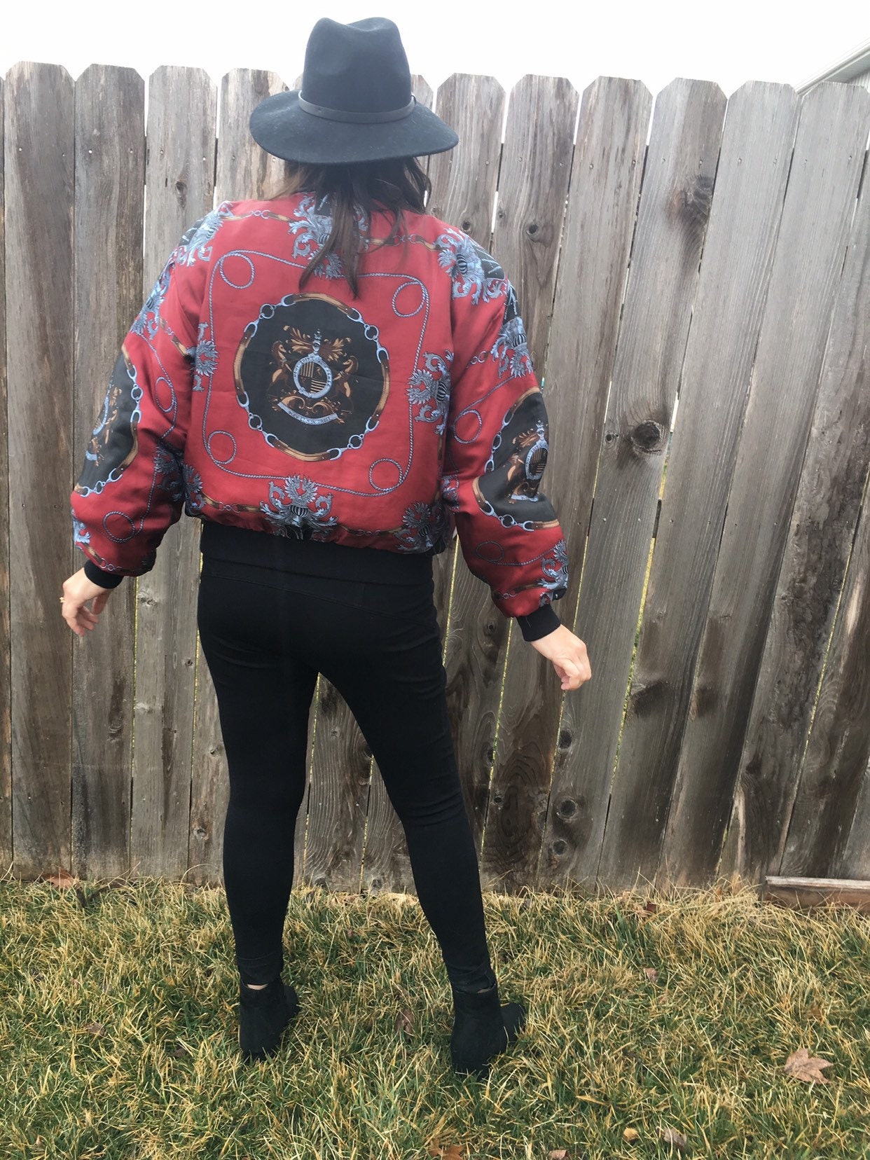 90s Novelty Print Jacket/ Vintage Bomber Jacket/ Unisex Etsy