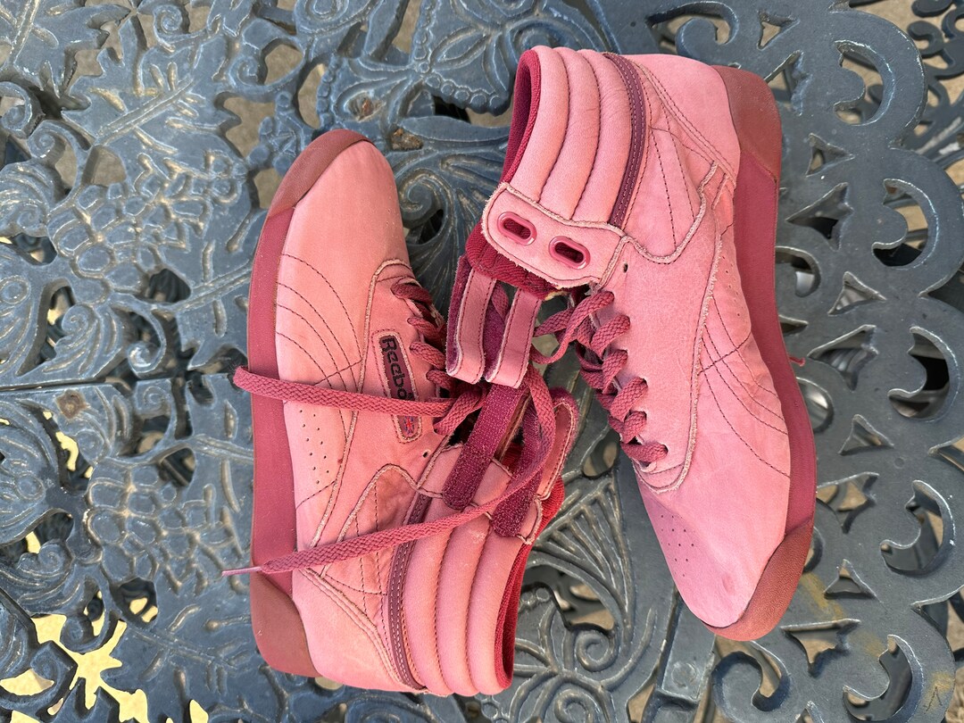 pink high top reebok classics