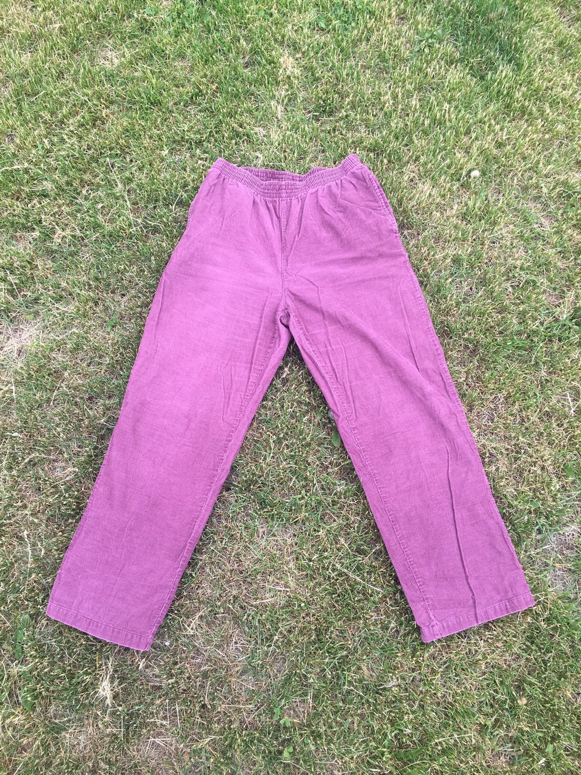 Vintage 90s Corduroy Pants / 90s Purple Corduroy Pants / Size | Etsy